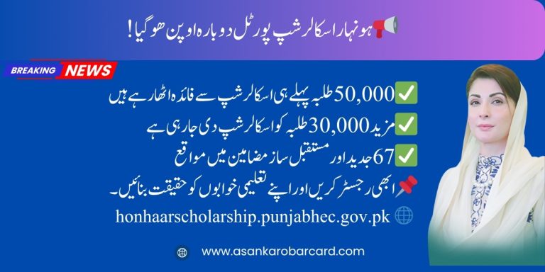 Honhaar Scholarship Program 2025 Online Apply