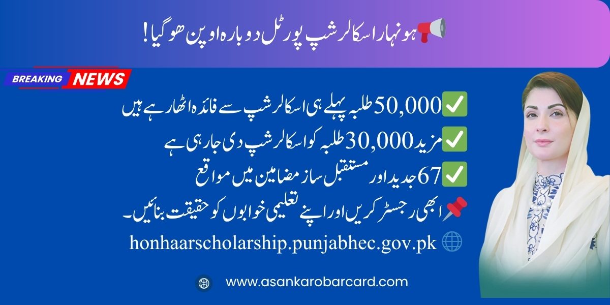 Honhaar Scholarship Program 2025 Online Apply